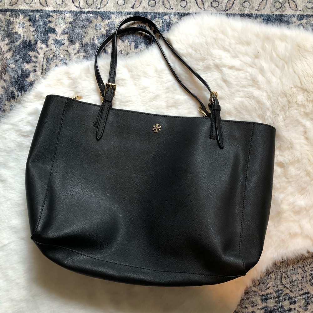 Tory Burch Black Laptop Compartment Tote Bag Gem